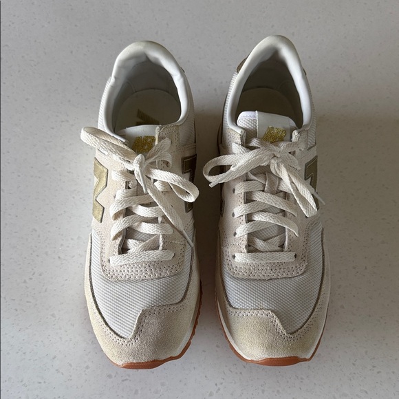 New Balance Shoes - New Balance Women's Beige and White Sneakers Women’s size 8